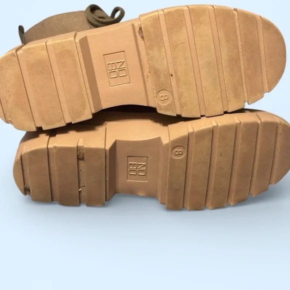 No Boundaries NoBo Combat Boots Women’s Size 8 Lace Up Zip Chunky Sole - Picture 5 of 7